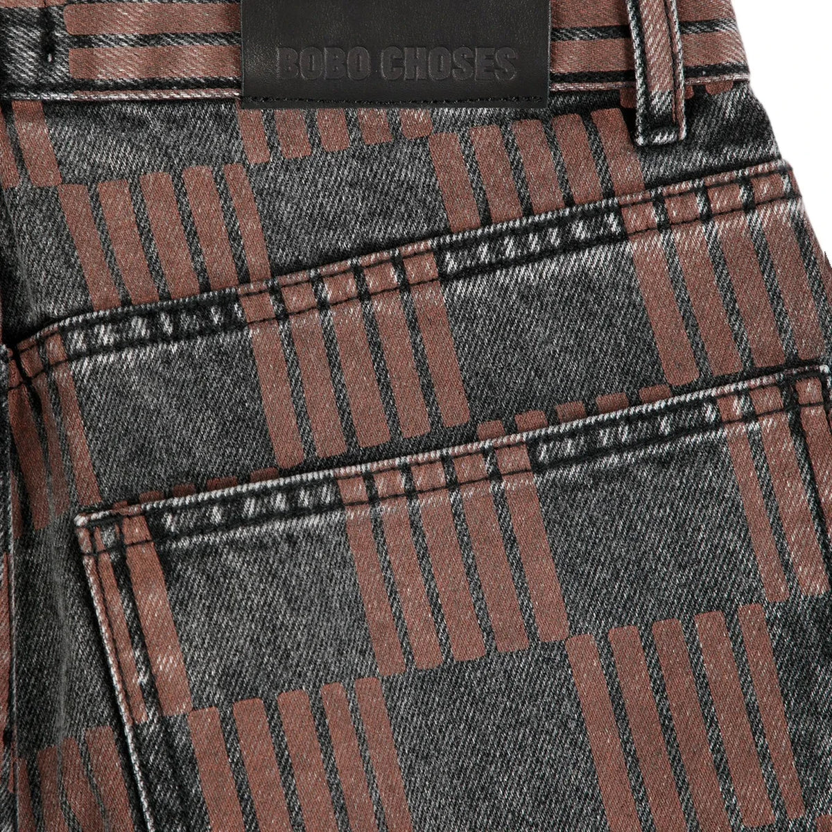 Bobo Choses - Mom Fit Organic Cotton Jeans | Dark grey denim