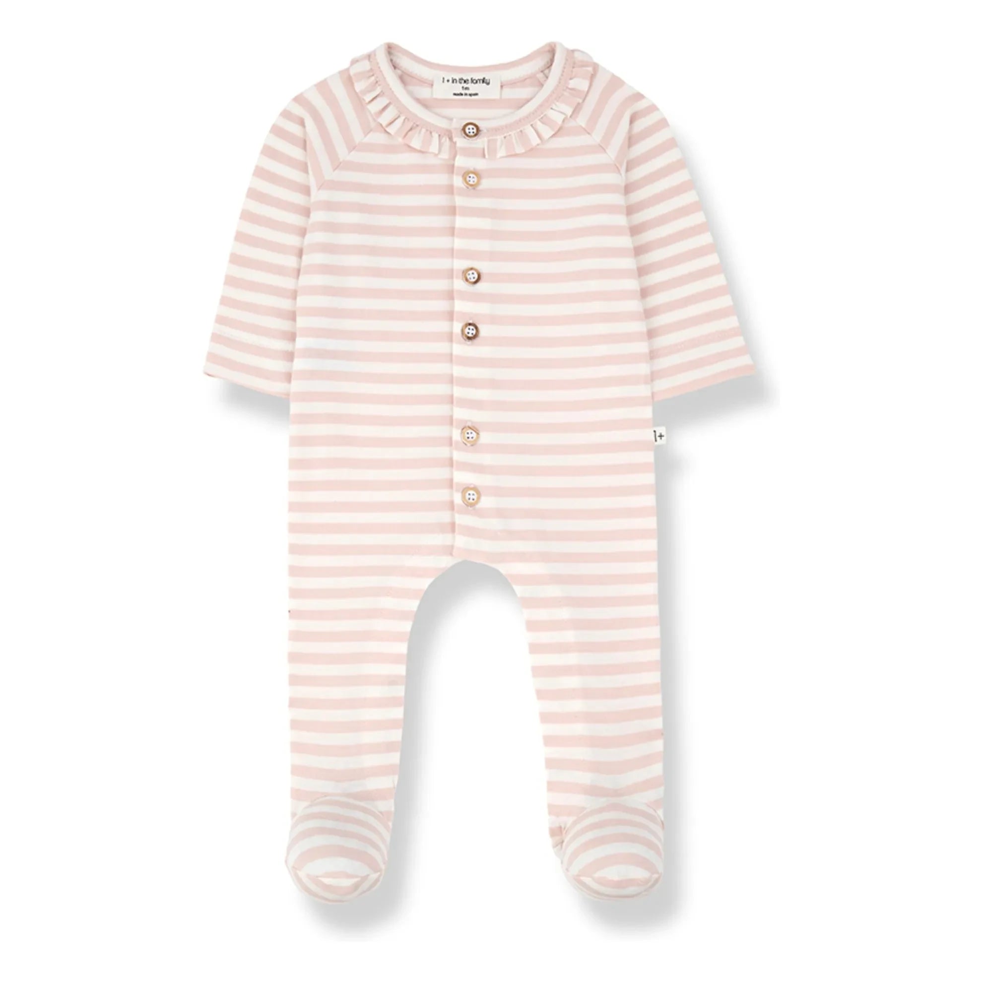1+ in the family - Camila Striped Pajamas | Beige pink