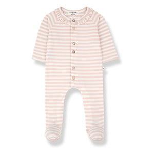 1+ in the family - Camila Striped Pajamas | Beige pink