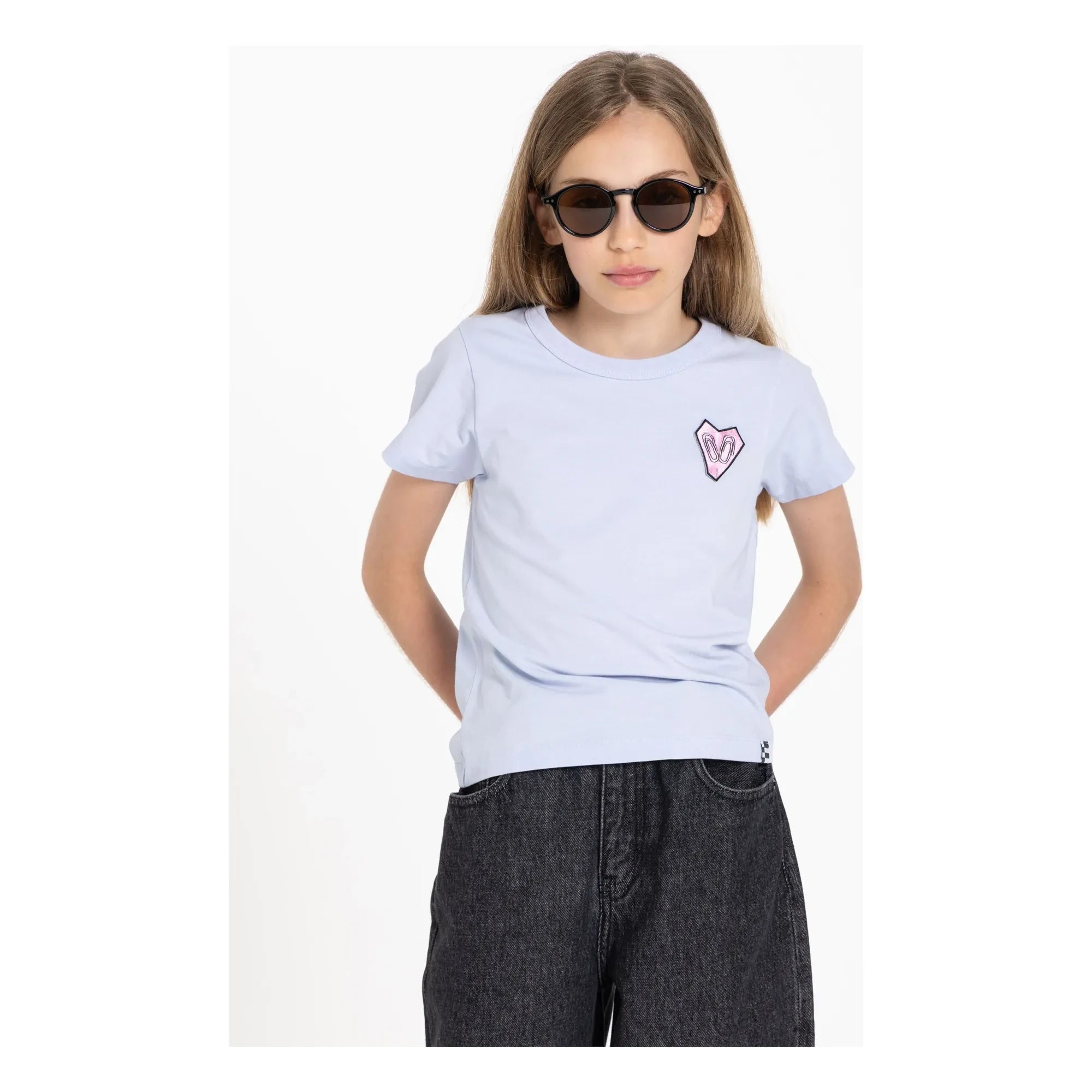 Finger in the nose - Enid Organic Cotton T-shirt | Steel