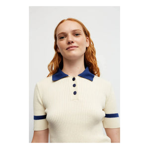 Dr Bloom - Trina Cotton Polo T-Shirt | Ecru
