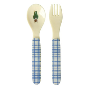 Rice - Melamine Cutlery Set - Rice x Nathalie Lété | Blue