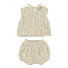 Bebe Organic - Inez Crochet Top and Pantyhose Set | Ecru