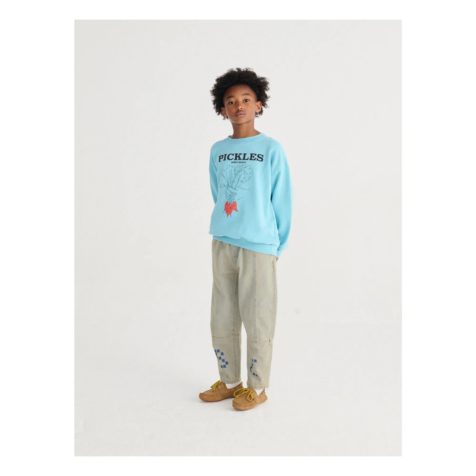 Bobo Choses - Pickles Organic Cotton Sweatshirt | Light Blue