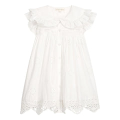 Louise Misha - Mia embroidered dress Organic cotton | White