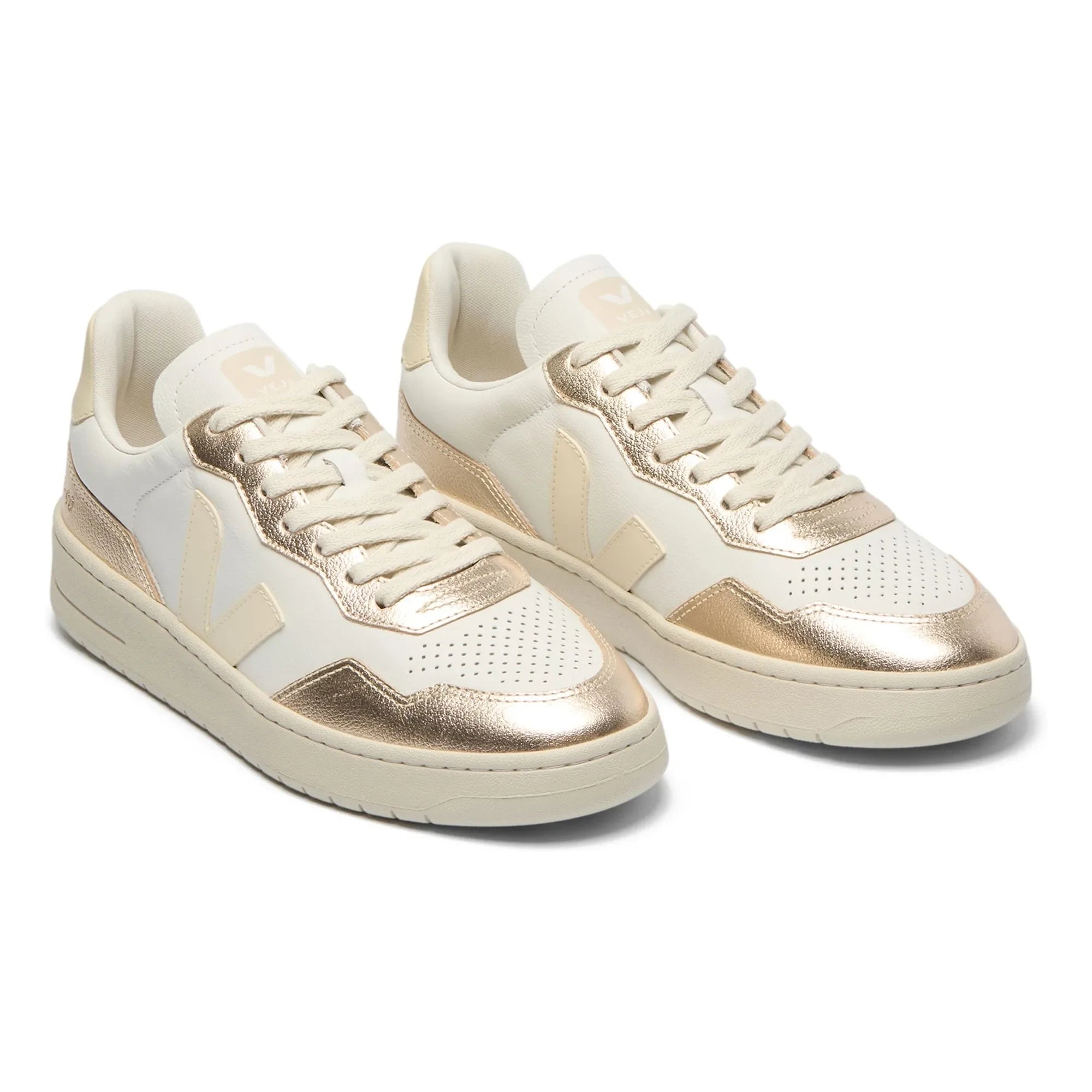 Veja - V-90 Leather Sneakers | Bronze