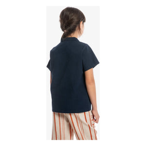 Matona - Plain Organic Cotton Shirt | Navy