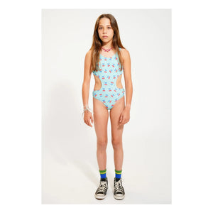 Piupiuchick - Cherry Recycled Fiber Swimsuit | Turquoise