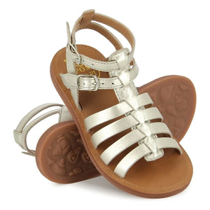 Pom d'Api - Plagette Gladiator Sandals | Silver