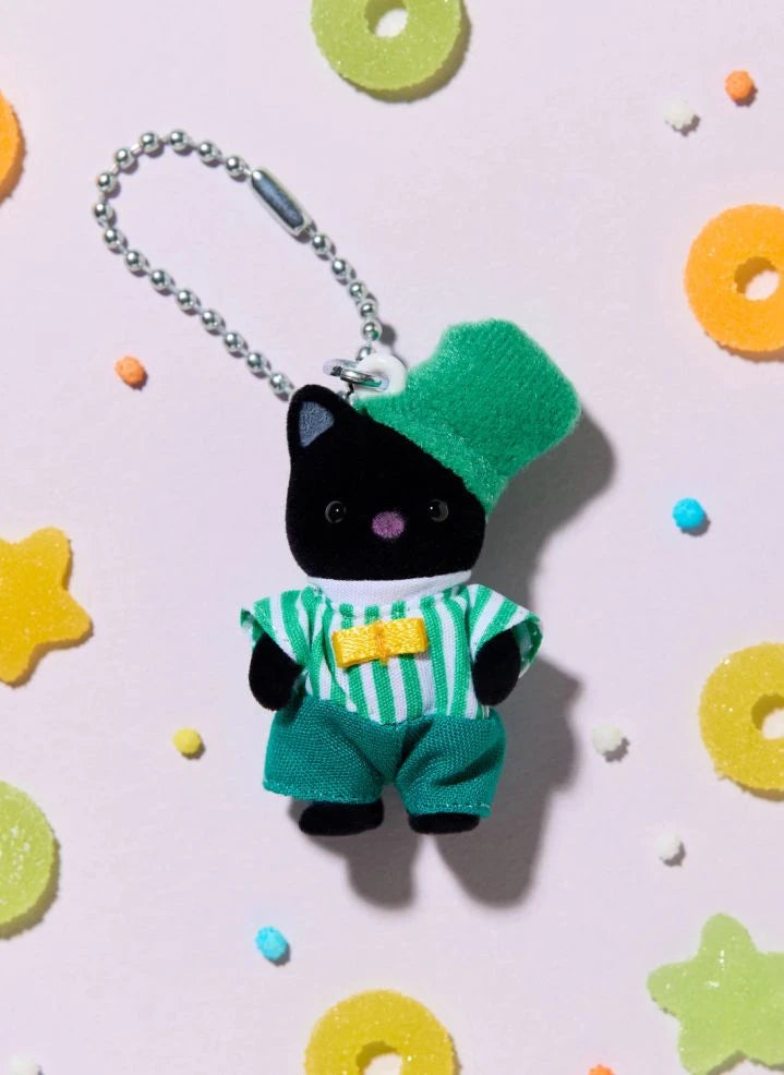 Sylvanian Families - Two-Tone Cat Keychain - Emerald