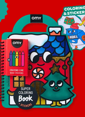 Omy - Christmas Sticker Coloring Book
