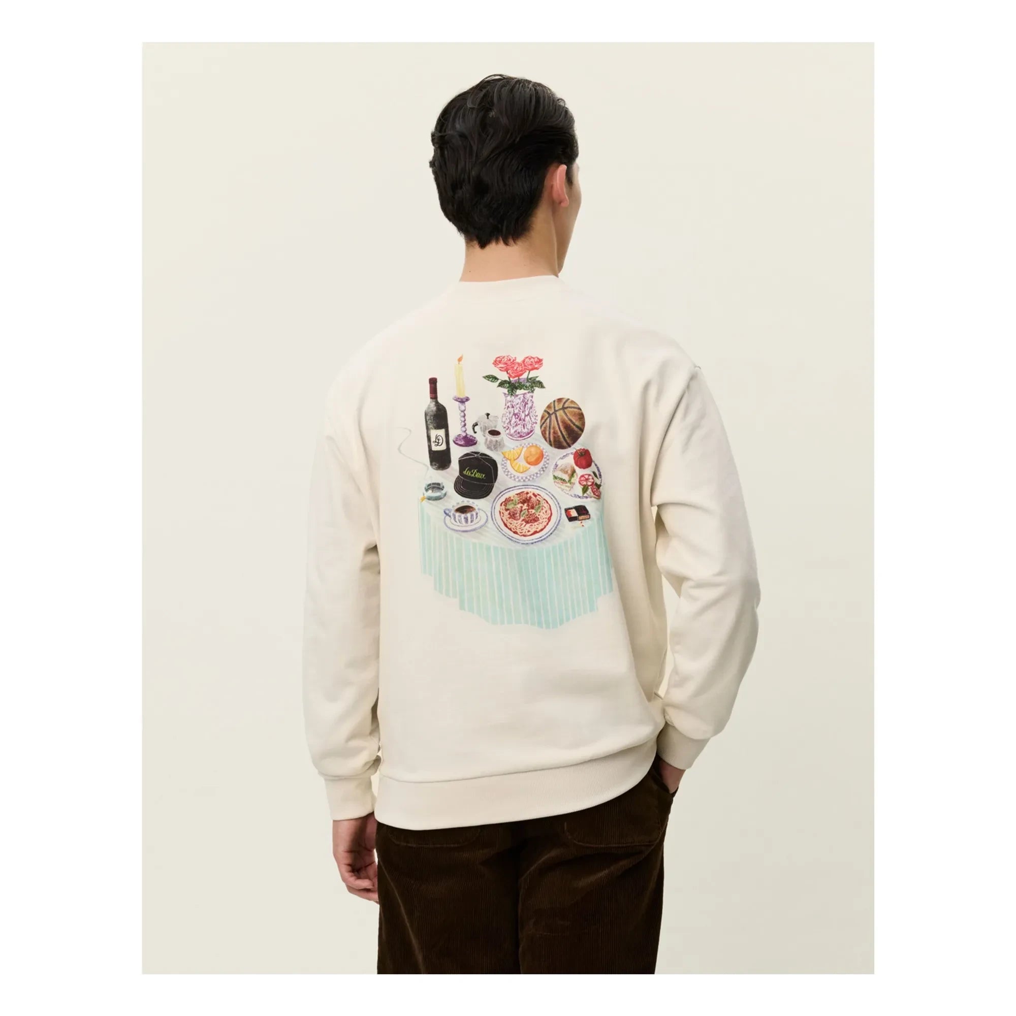 Les Deux - Cole Cotton Organic Yuvarlak Yaka Kazak | Ivory