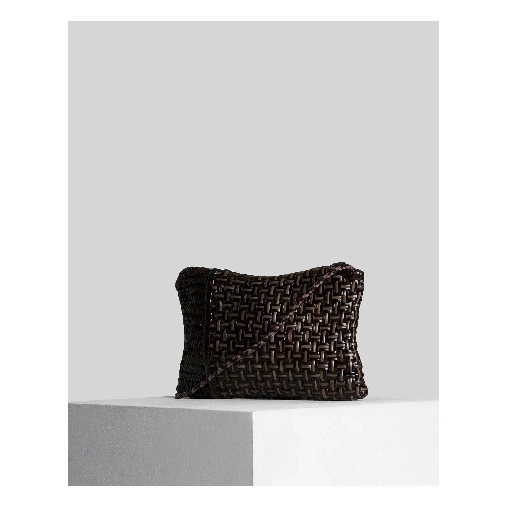Vipera - Pillow Patch Leather Clutch | Chocolate