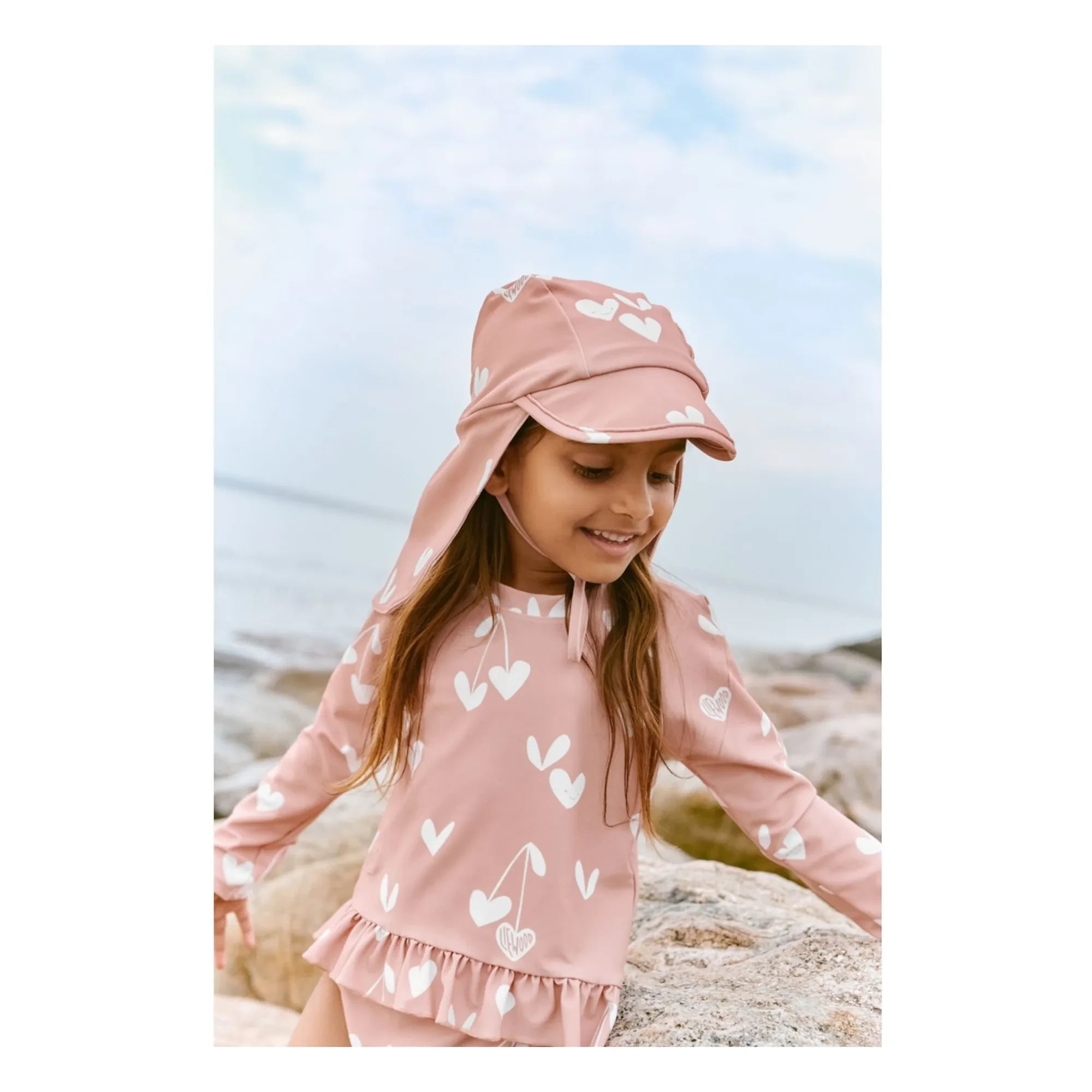 Liewood - Dagny Coeurs Recycled Fiber UV Protection T-Shirt and Underwear Set | Pink