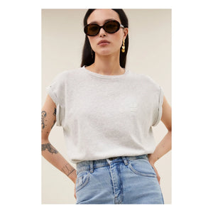 By Bar - Tobi Flame Cotton T-Shirt | Gray