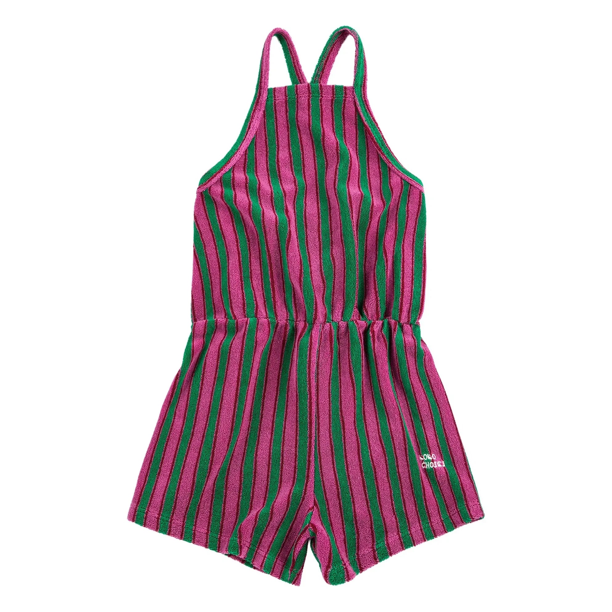 Bobo Choses - Striped Terry Romper | Green