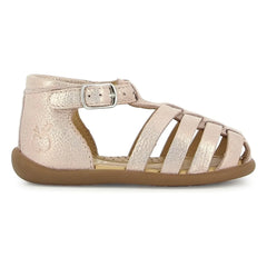 Pom d'Api - Ankle Strap Metallic Sandals | Powder Pink