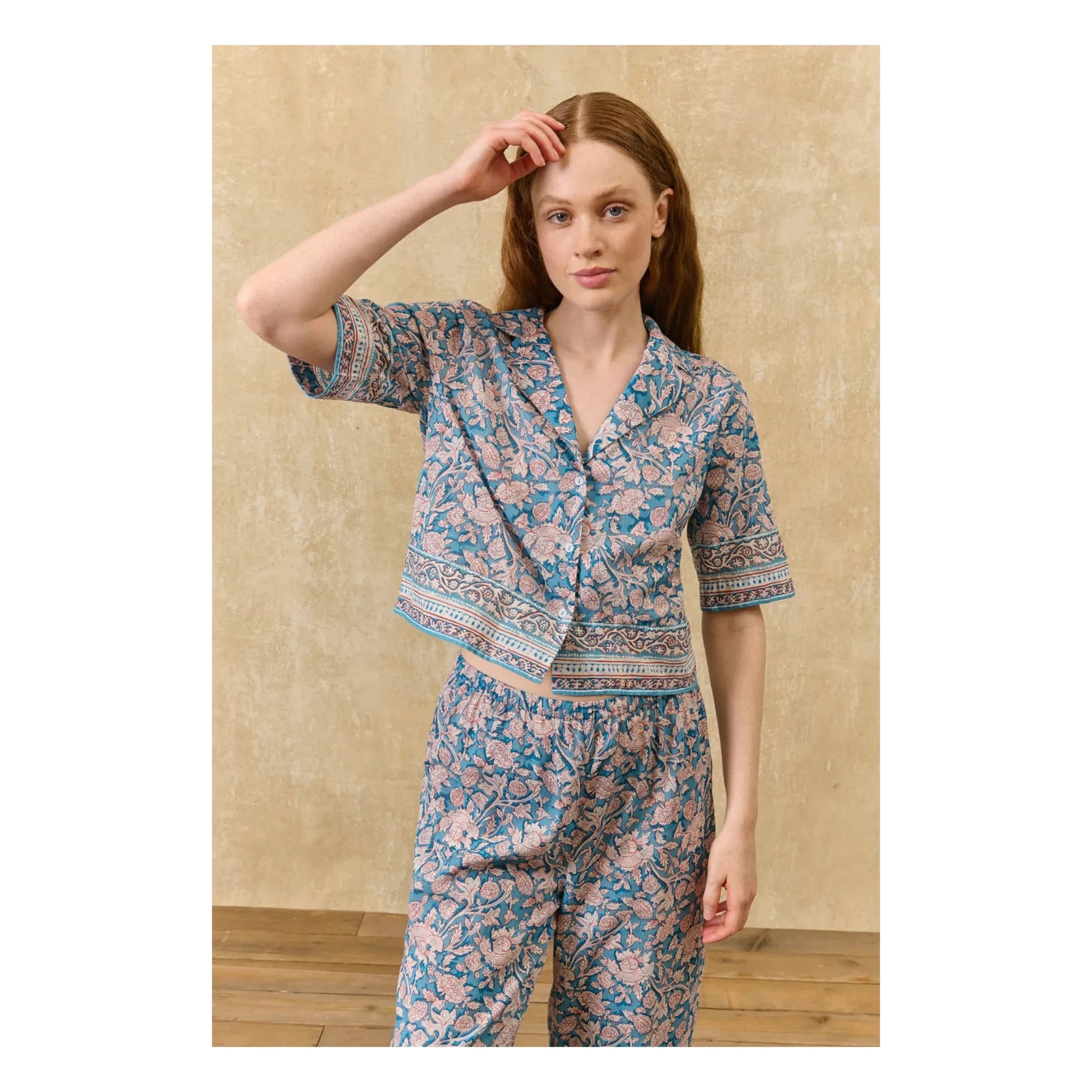 Louise Misha - Louka organic cotton pajamas | Blue