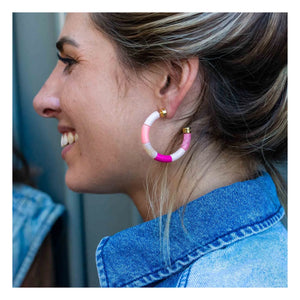 Parabaya - Personalized Bola Earrings | Pink