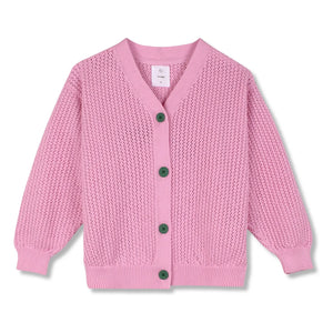 Wynken - Organic Cotton Cardigan | Pink