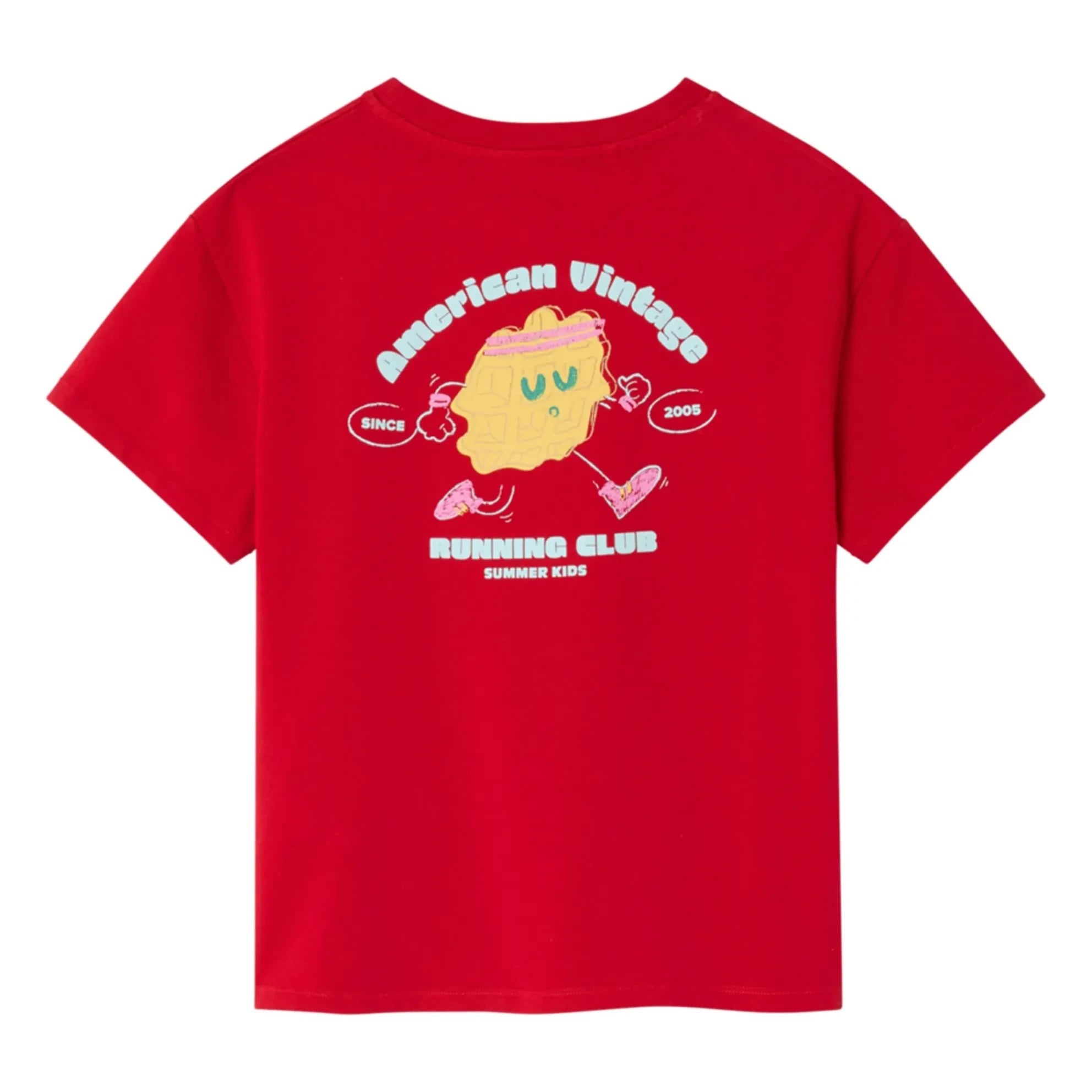 American Vintage - Fizvalley Running Club T-Shirt | Pomegranate