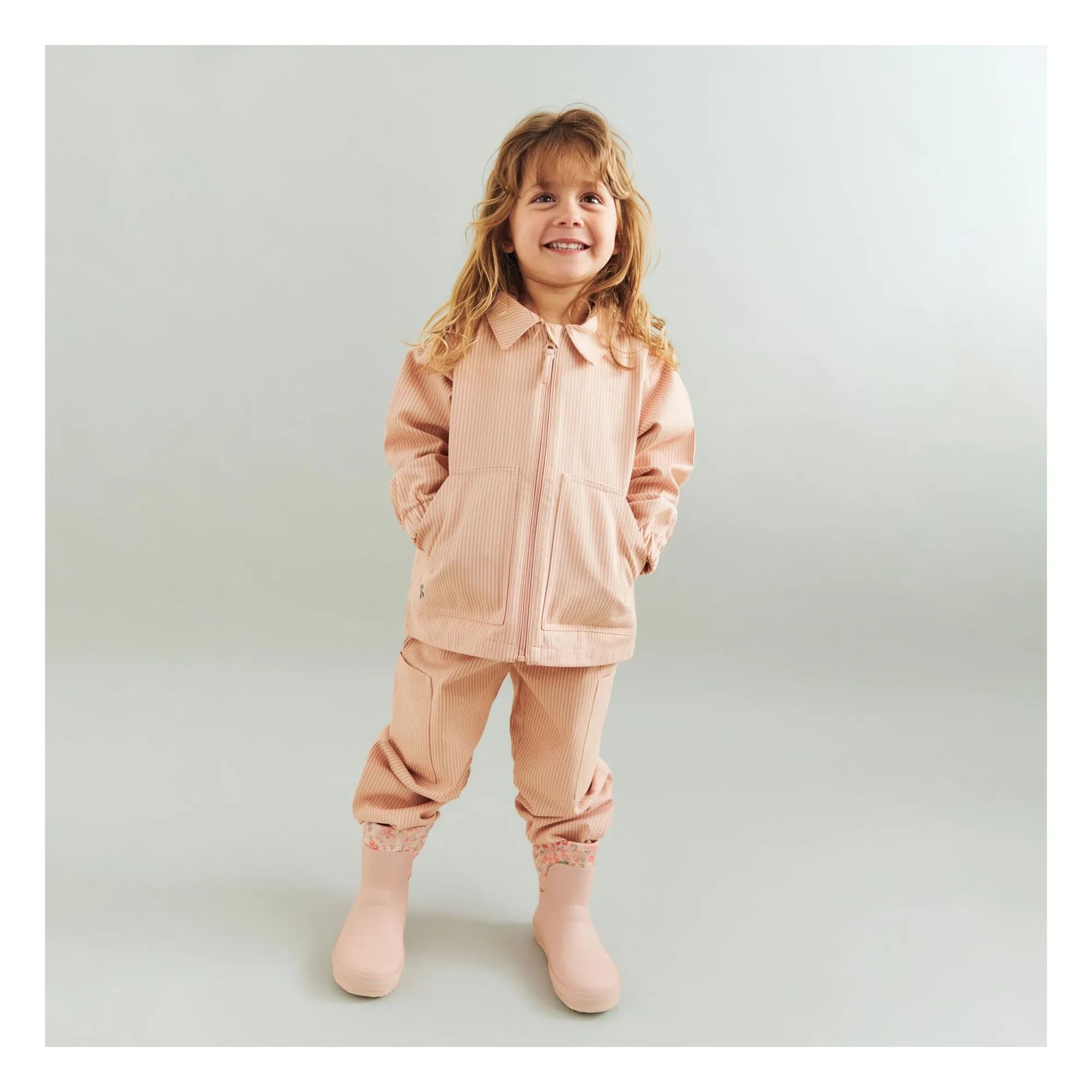 Wheat - Kalloa Striped Organic Cotton Pants | Peach