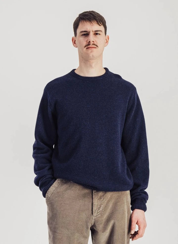 Parages - Jonas Super Fine Merino Wool Sweater | Navy