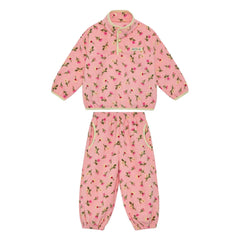 Petit Stella - Çiçek Desenli Polar Takım | Pembe