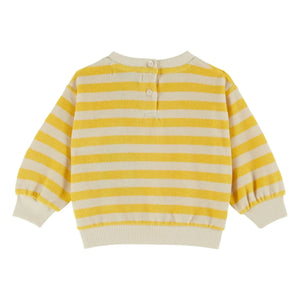 Emile et Ida - Striped Organic Cotton Sweatshirt | Yellow