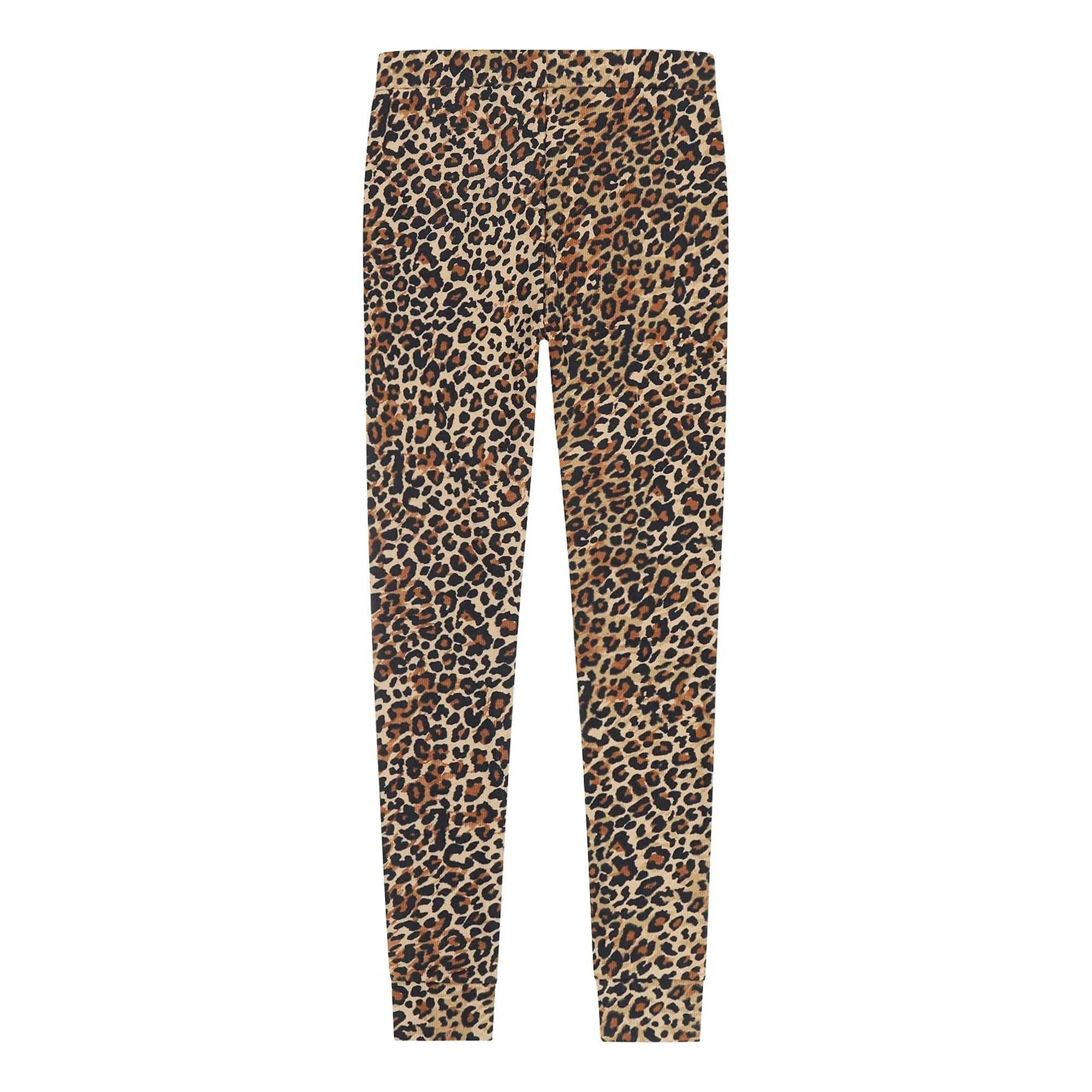 Tumble N'Dry - Cedro Leopard Organic Cotton Fleece Leggings | Brown