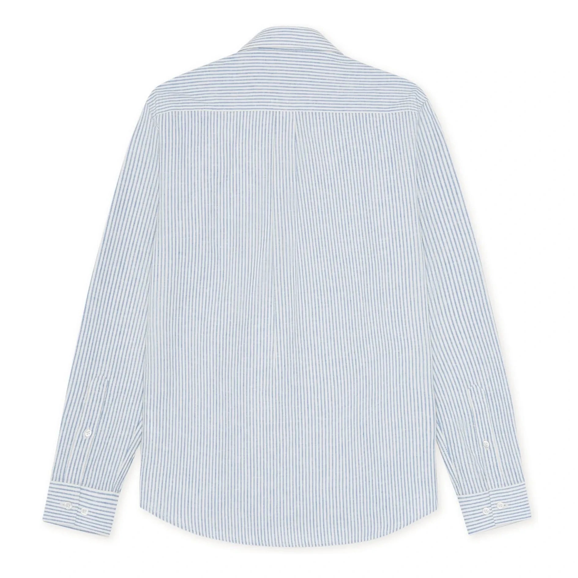 Les Deux - Striped Shirt Konrad Linen | Azure Blue