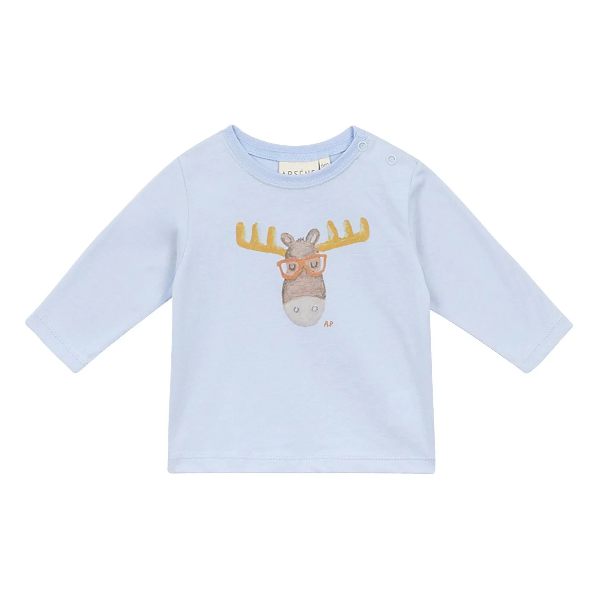 Arsène et Les Pipelettes - Gérogio Organic Cotton T-Shirt | Blue