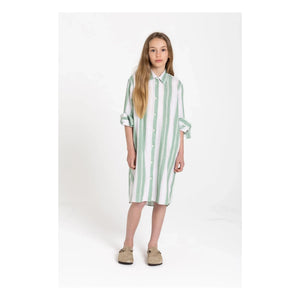 Smallable Kid - Striped Leya Shirt Dress | Mint Green