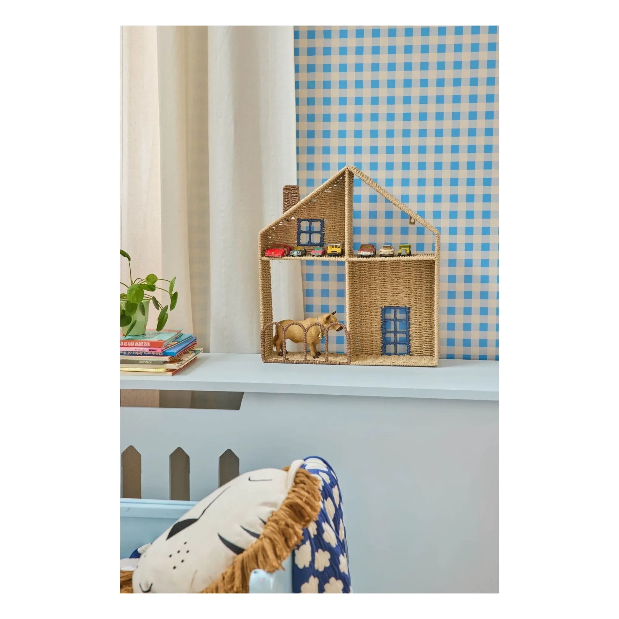 Rice - Blue House Shelf