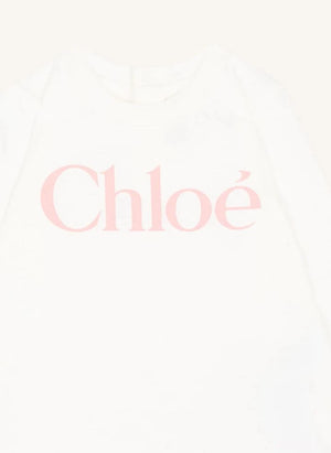 Chloé - Uzun Kollu Tişört Chloé Organik Pamuk | Beyaz