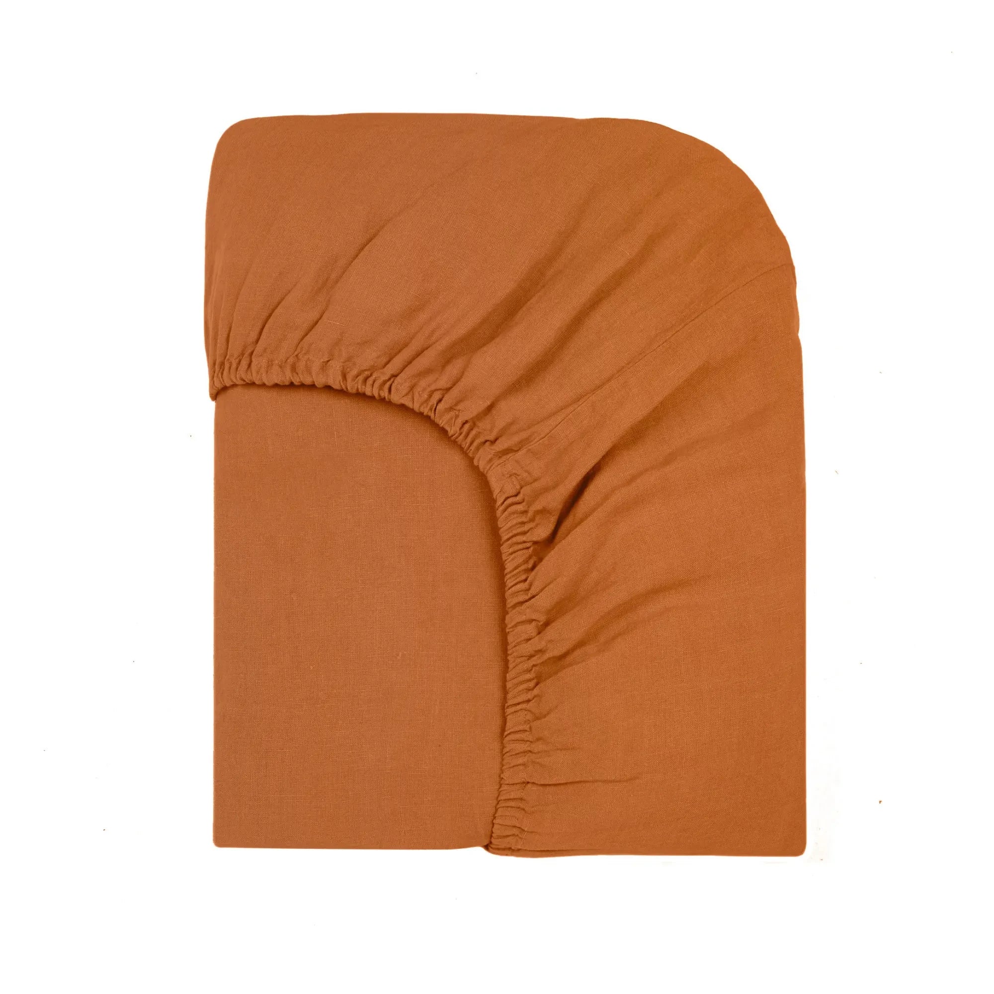 Community of Goods - Washed Linen Elastic Fitted Sheet | Caramel