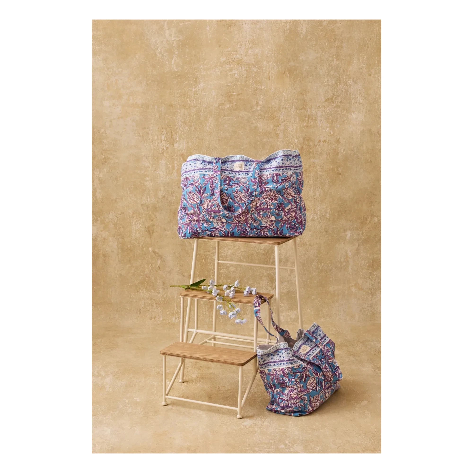 Louise Misha - Beverly Cotton Tote Bag | Light Blue