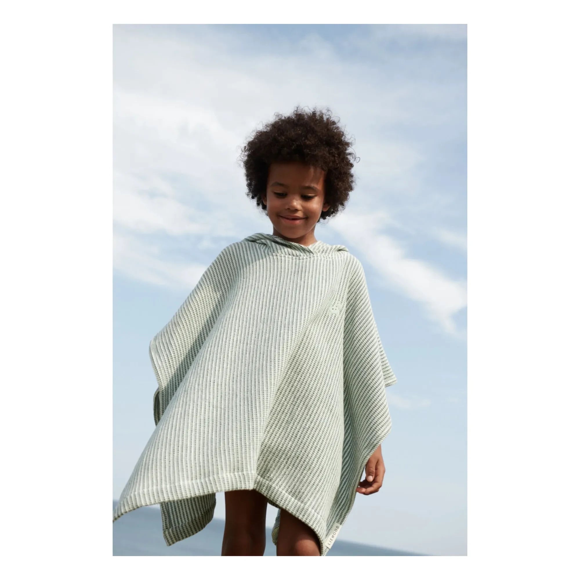 Liewood - Poncho Paco | Y/D Striped Peppermint/Creme de la Creme
