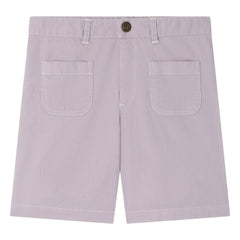 Bonpoint - Lavender-Colored Denim Shorts Eureka Organic Cotton
