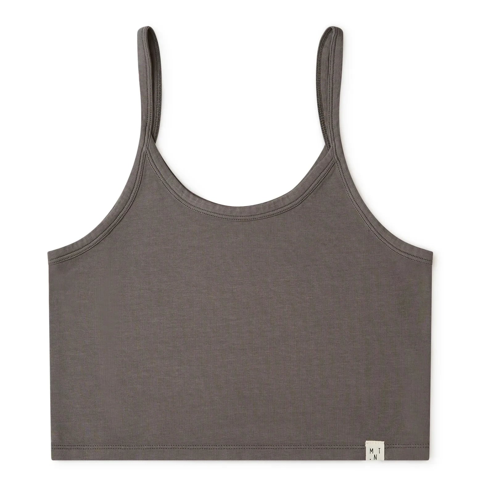 Matona - Organik Pamuk Crop Top - Kadın Koleksiyonu | Kömür grisi