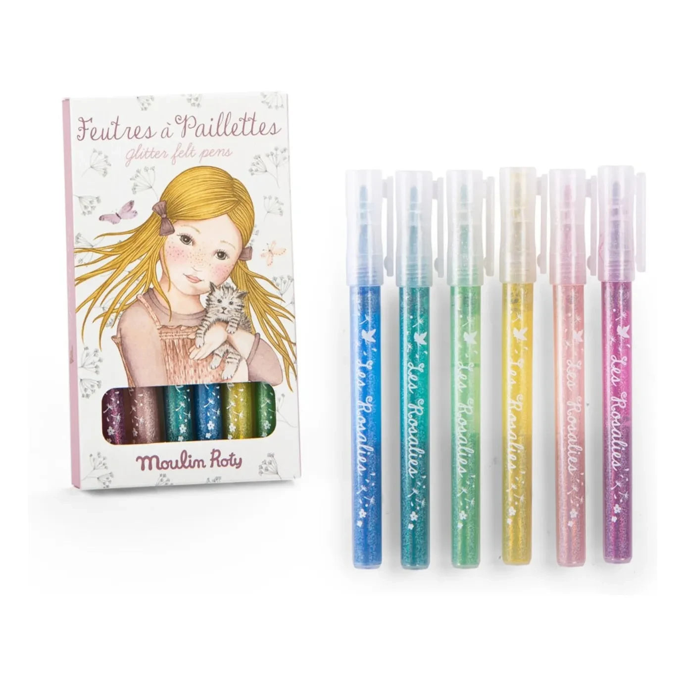 Moulin Roty - Les Rosalies Glitter Felt Tip Pens