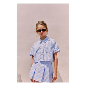 Mipounet - Sia Striped Pleated Skirt | Light Blue