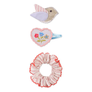 Gingersnaps - Laurel Hair Clips and Scrunchie Set | Pink