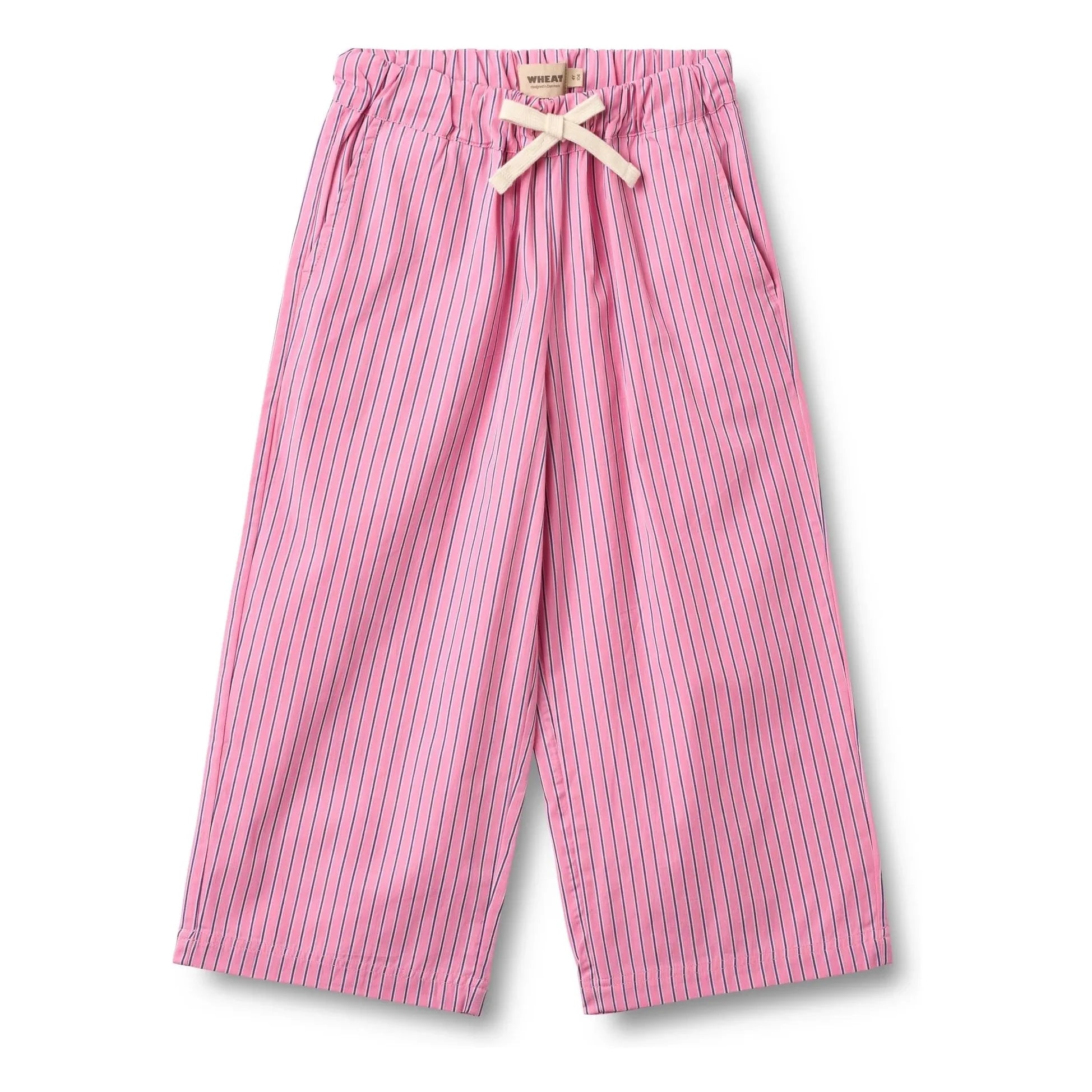 Wheat - Sasha Organic Cotton Striped Pants | Pink