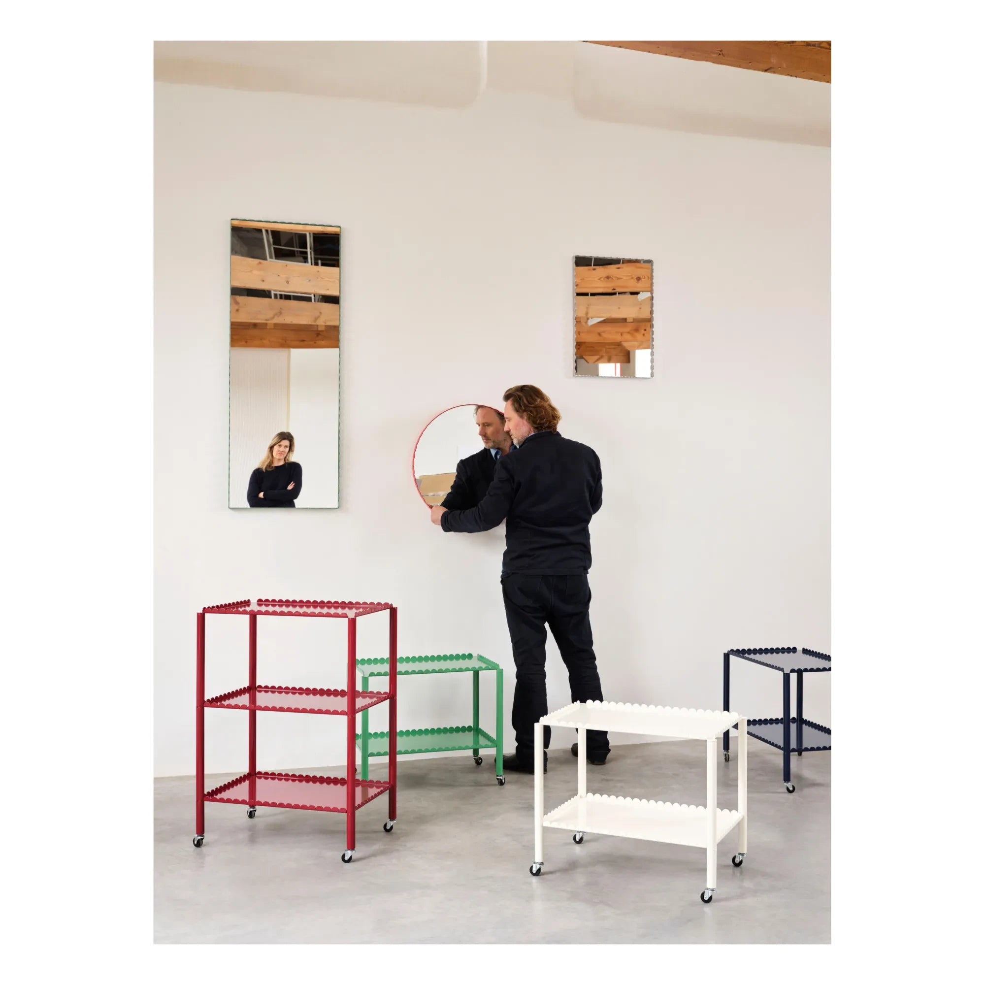 Hay - Arcs Mirror - Muller Van Severen | Steel Gray