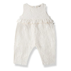 1+ in the family - Siurana embroidered salopette | White