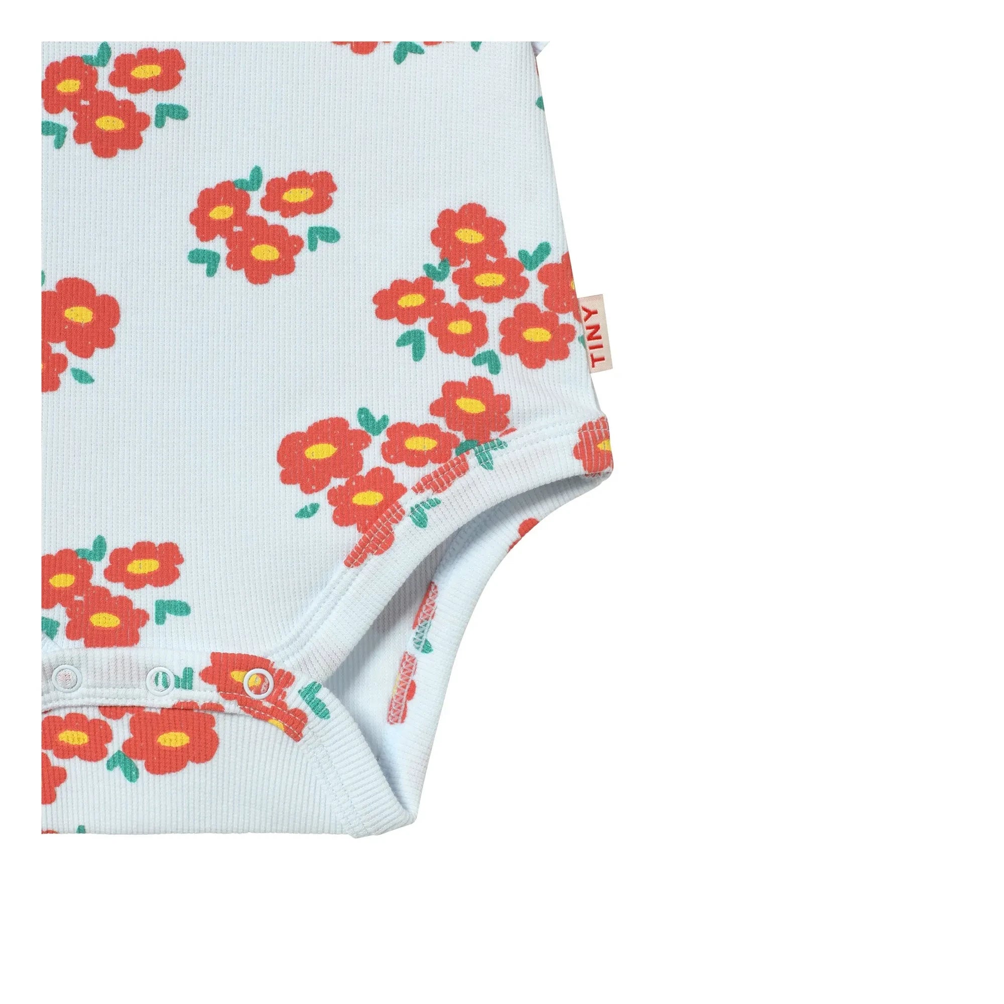 Tinycottons - Organic Cotton Floral Bodysuit | Light blue