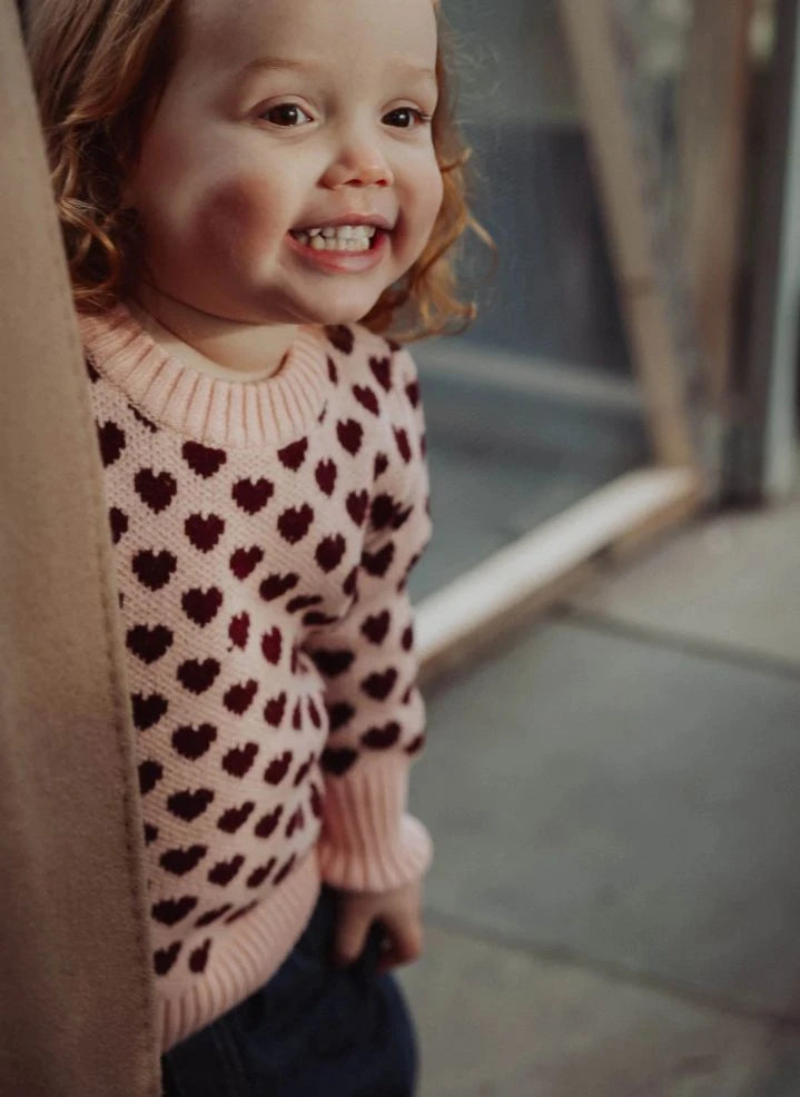 Fliink - Janie Hearts Sweater | Pink