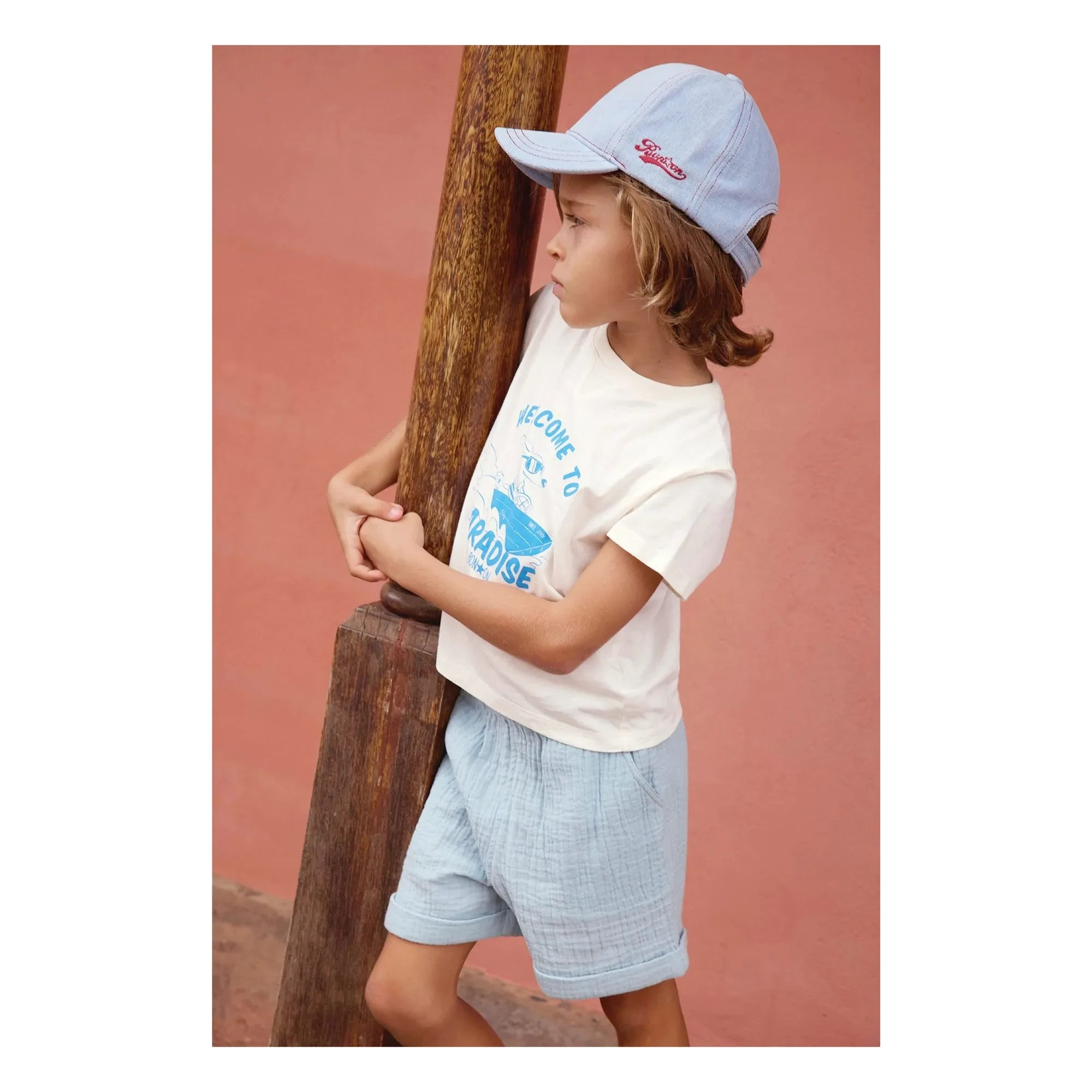 Bonton - Noé Cotton Gauze Shorts | Light Blue
