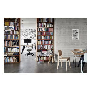 Vitra - Executive Swivel Office Chair, Black Base - Jean Prouvé | Ivory Gray
